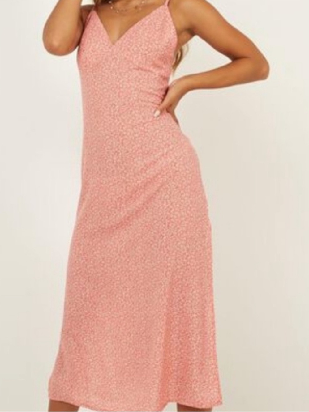 Showpo Mint Vanilla Midi Floral Dress